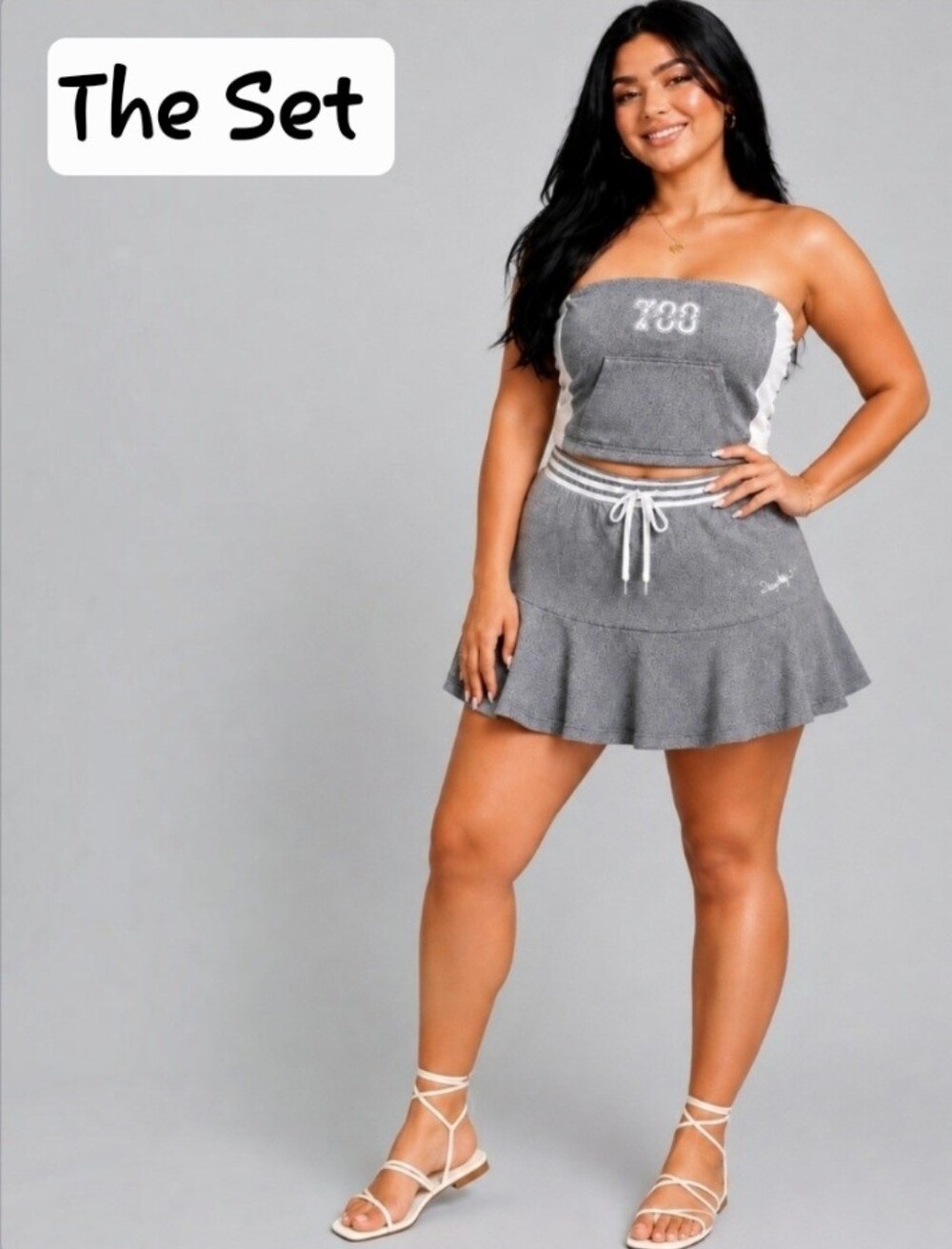 Limited Too | Y2K Terry Tube Top & Ruffle Skirt | 2-Piece Set | Juniors XL | NWT